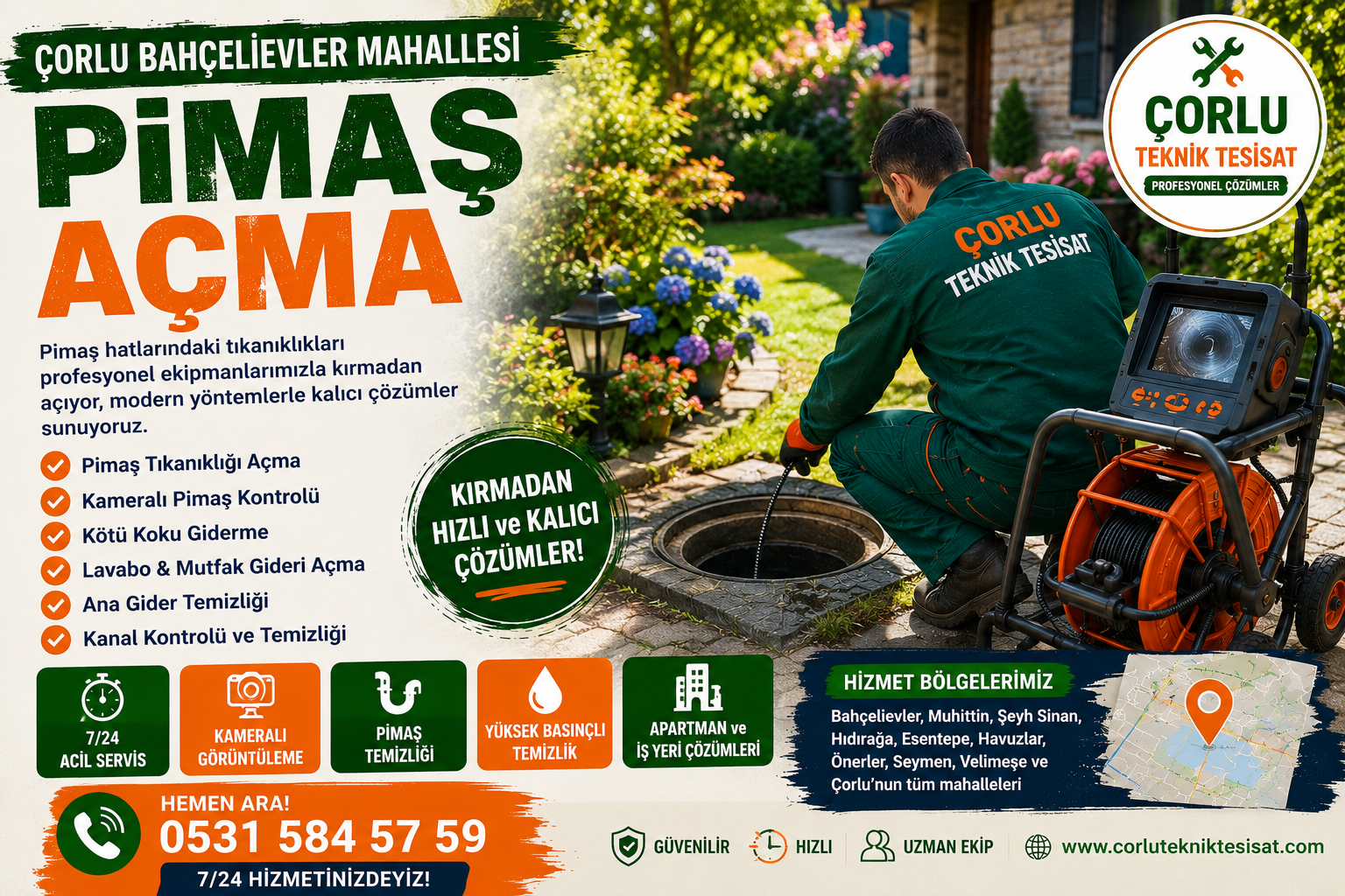 Çorlu Bahçelievler Mahallesi Pimaş Açma